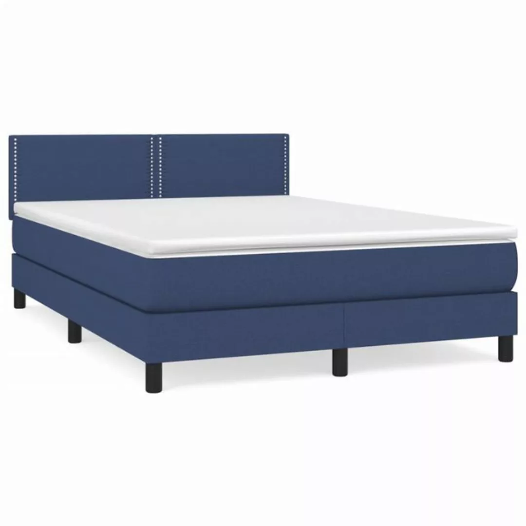 vidaXL Boxspringbett Bett Boxspringbett mit Matratze und LED Stoff (140 x 1 günstig online kaufen