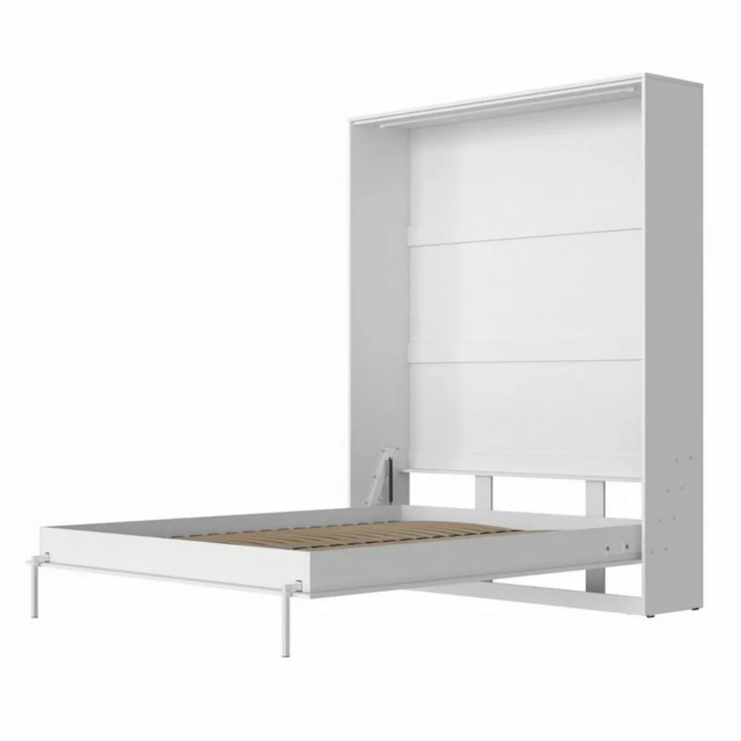 HeimLiving Schrankbett Classico 100/140/160x200 cm Vertikal Weiß mit Gasdru günstig online kaufen