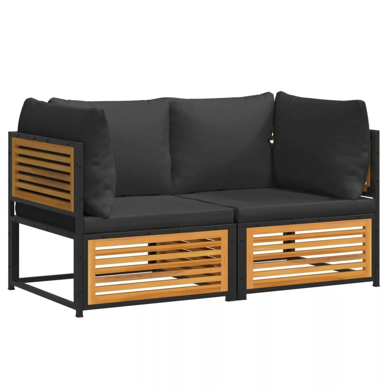 vidaXL 2-tlg Garten-Sofa-Set mit Kissen Massivholz Akazie Modell 1 günstig online kaufen