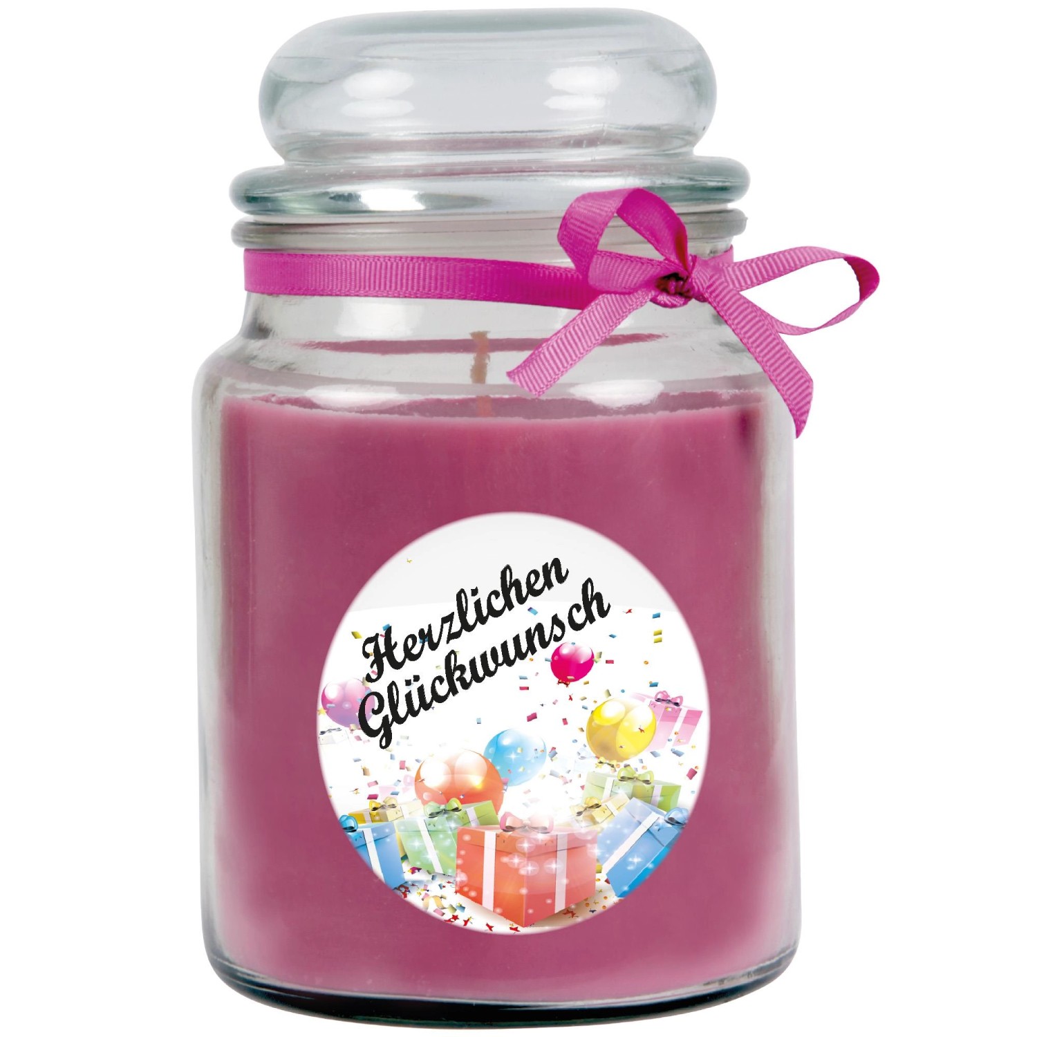 HS Candle Duftkerze & Glas Happy Birthday Geschenke Lavendel günstig online kaufen