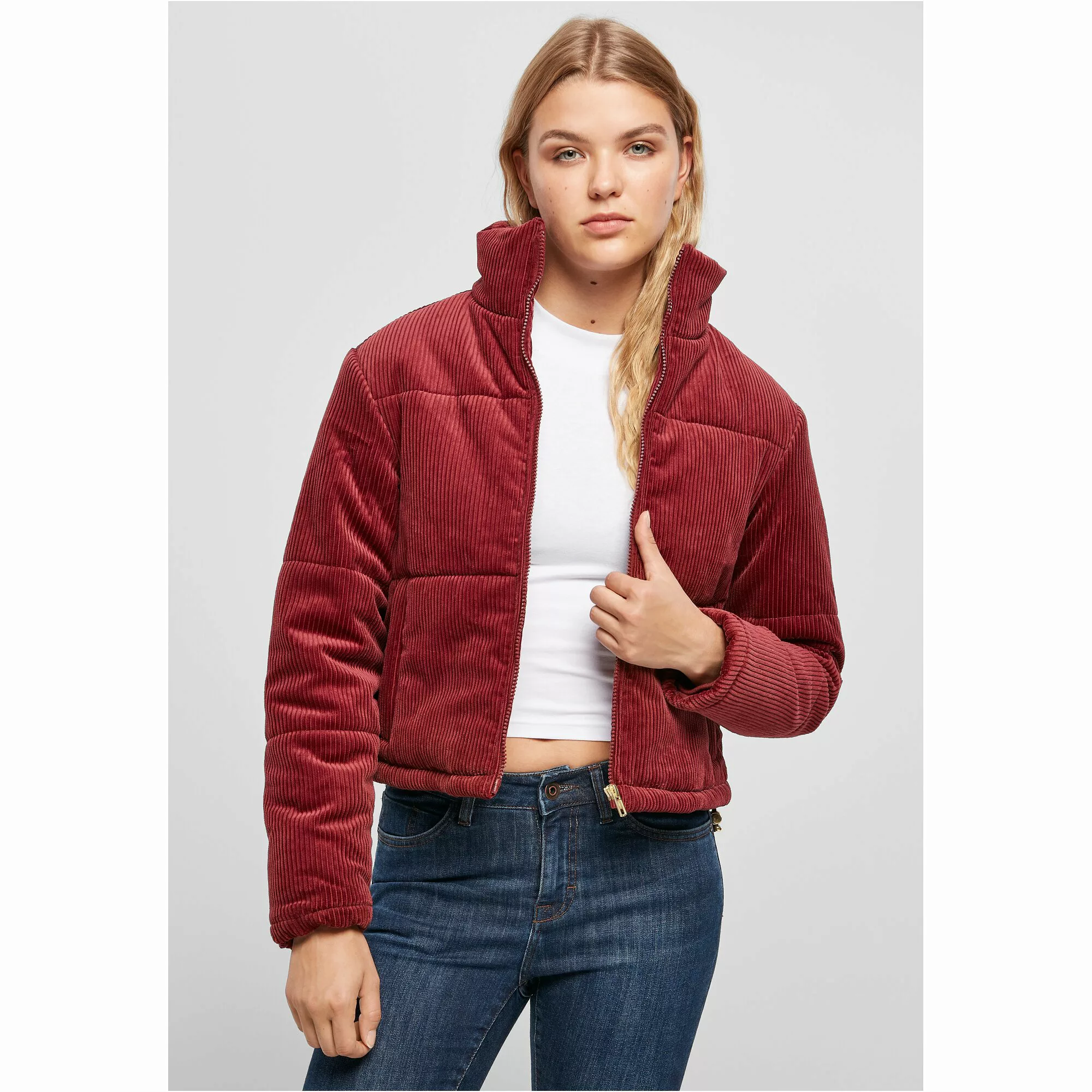 URBAN CLASSICS Winterjacke "Urban Classics Damen Ladies Corduroy Puffer Jac günstig online kaufen