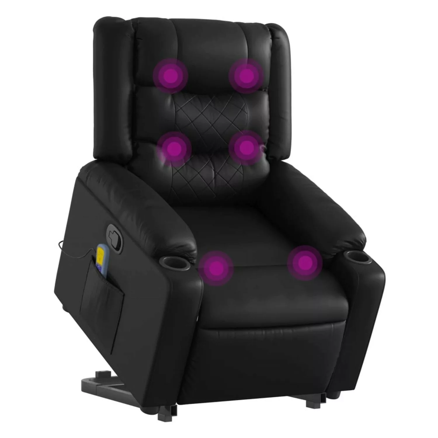 vidaXL Massagesessel mit Aufstehhilfe Schwarz Kunstleder Modell 13 günstig online kaufen