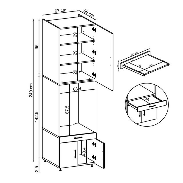 Roomart Waschmaschinenumbauschrank (Waschmaschinenschrank mit Schrankaufsat günstig online kaufen