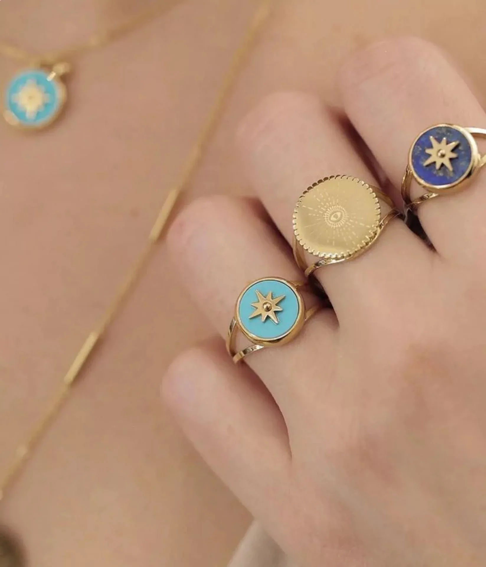 Zag Bijoux Ring Sun rot/gold günstig online kaufen