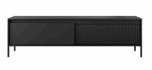 Furnix TV-Schrank Rebeca 187 cm Design Lowboard mit zwei Schränken Metallfü günstig online kaufen