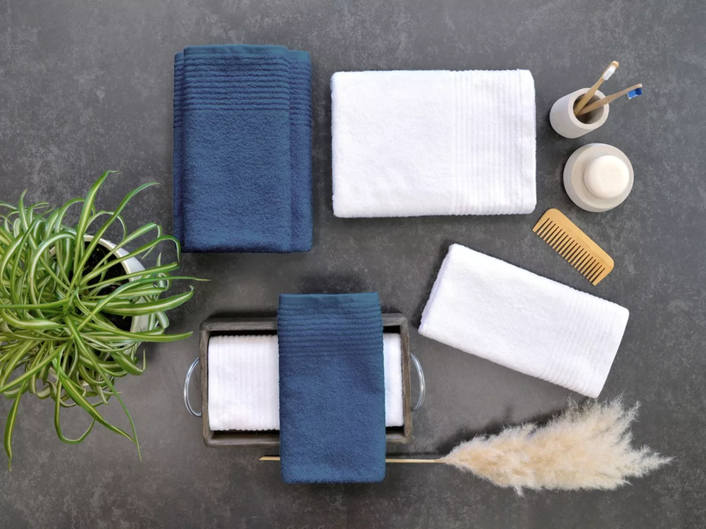 Dyckhoff Handtuch Set »Brillant«, Set, 6 tlg., Walkfrottee, mit Streifenbor günstig online kaufen