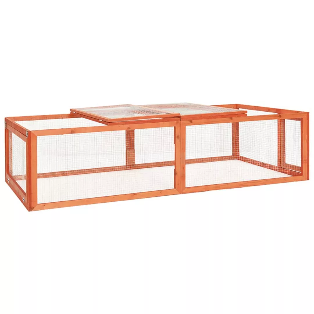 Kaninchenstall 183x90x46,5 Cm Massivholz Tanne günstig online kaufen