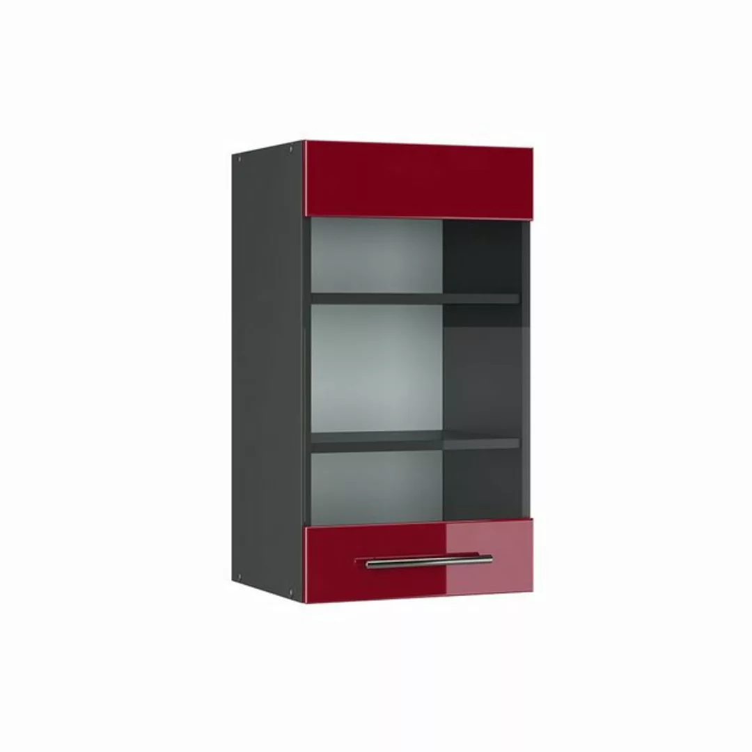 Vicco Glashängeschrank Fame-Line, Bordeaux Hochglanz/Anthrazit, 40 cm günstig online kaufen