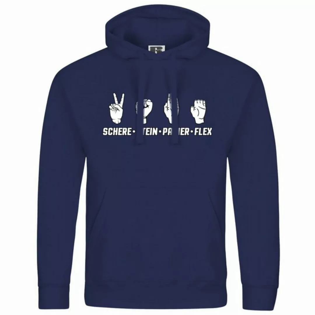 deinshirt Kapuzenpullover Herren Kapuzenpullover Schere Stein Papier FLEX M günstig online kaufen