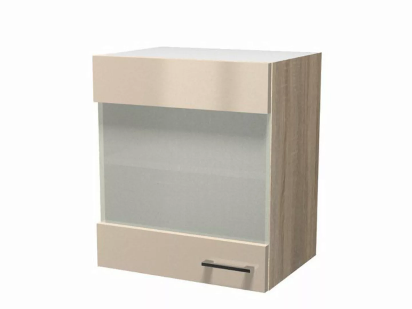 Flex-Well Glashängeschrank Glashängeschrank Küche - 50 cm breit - Kaschmir günstig online kaufen