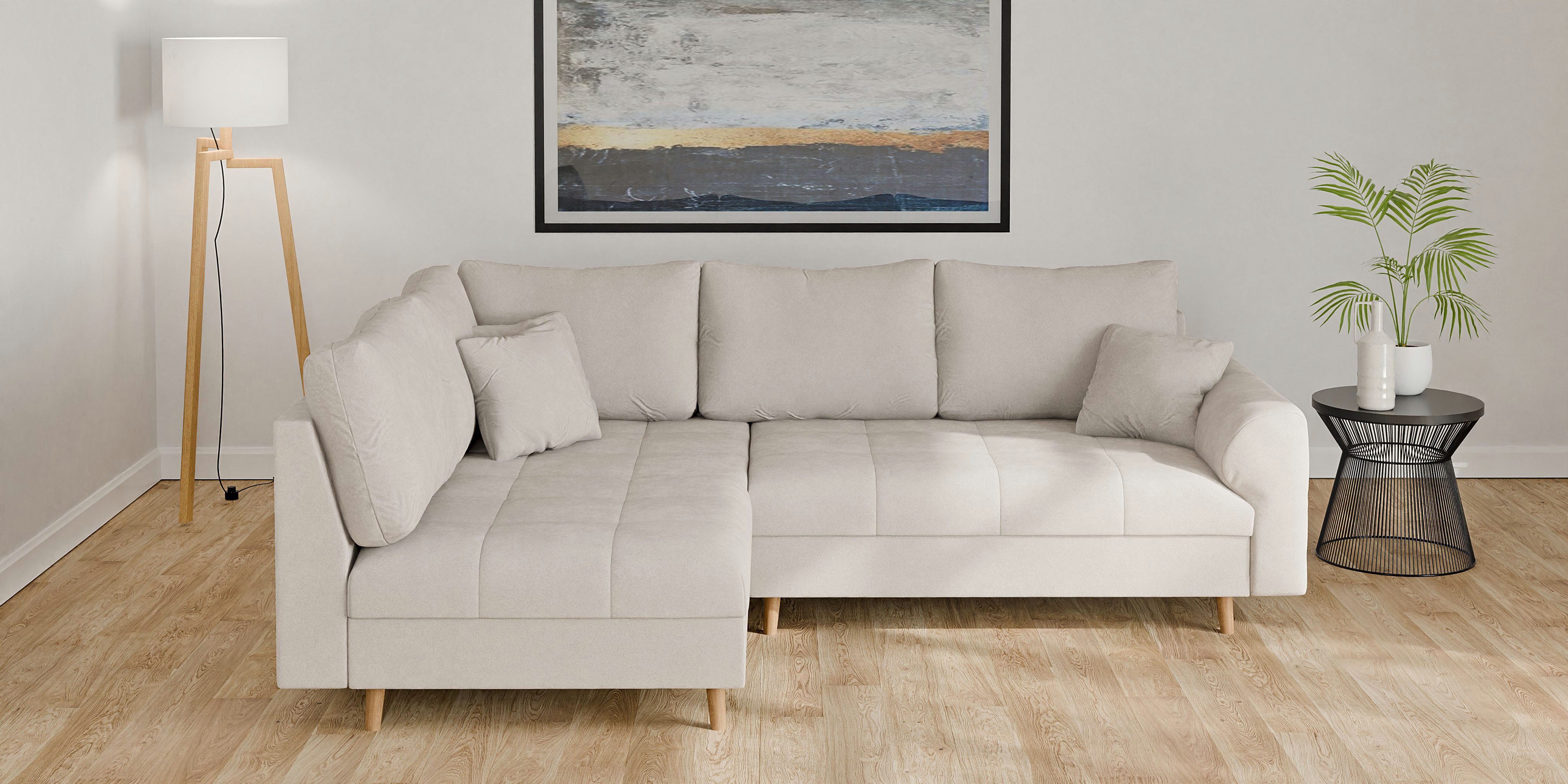 Home affaire Ecksofa "CHARRE L-Form mit Ottomane, Maße B/T/H: 231/161/81 cm günstig online kaufen
