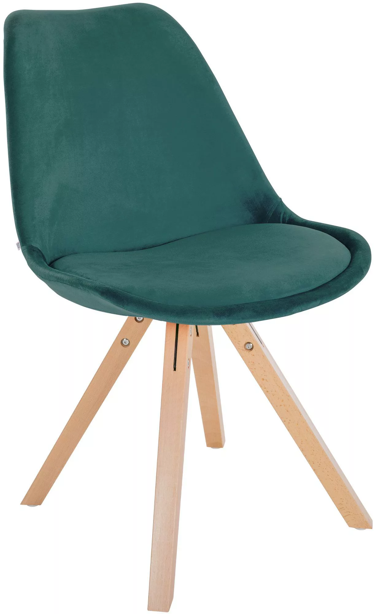 Stuhl Sofia Samt Square Grün günstig online kaufen
