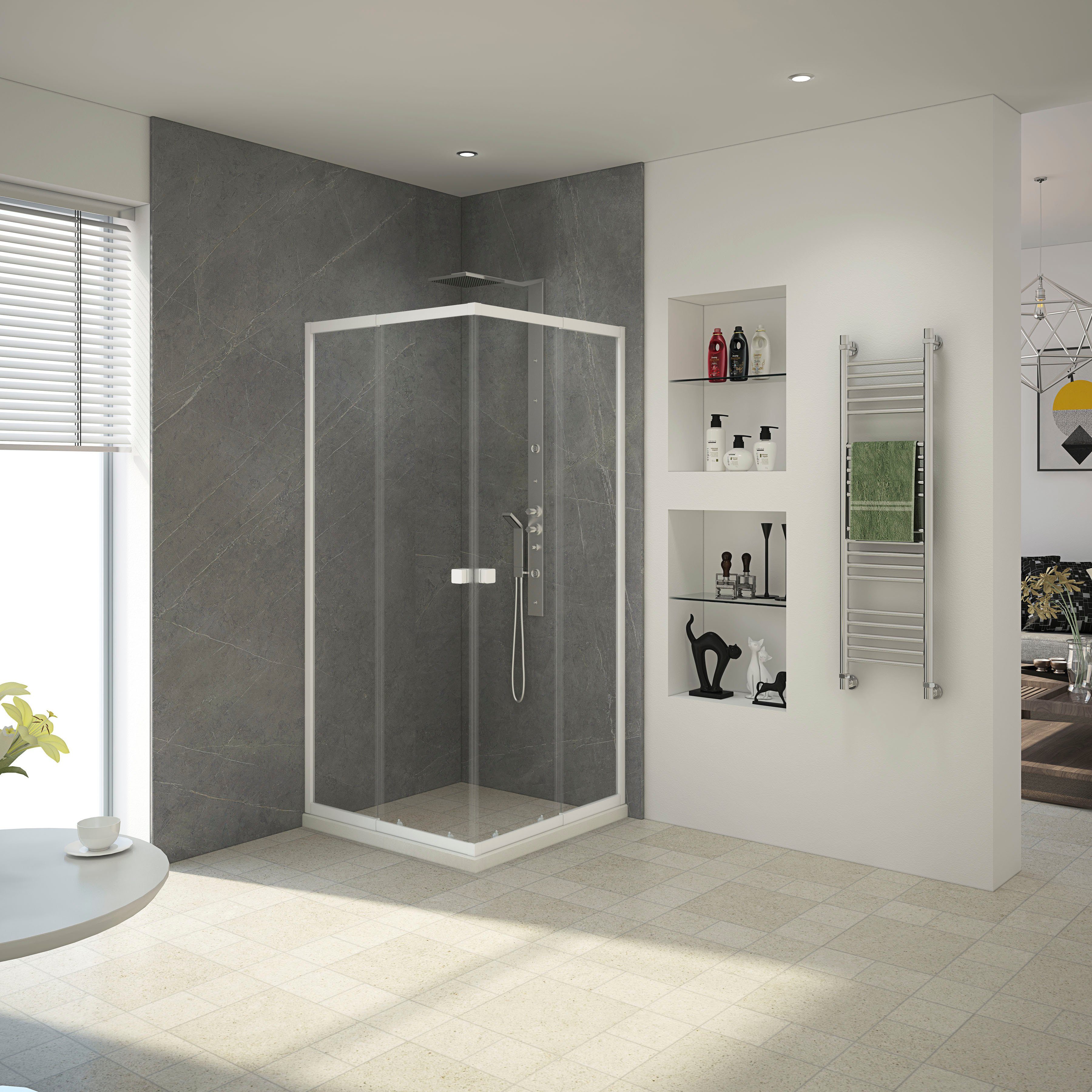 Marwell Eckdusche Glasdusche Flexi 90x90x190 cm, günstig online kaufen
