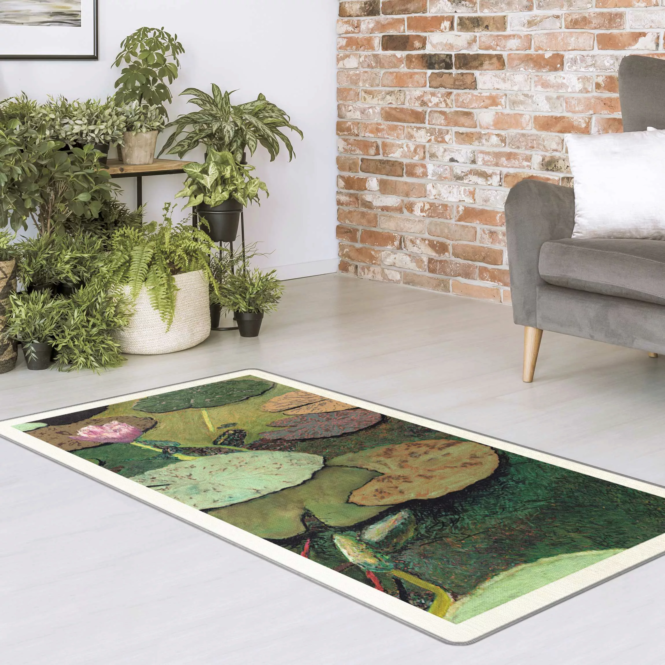 Teppich Seerose mit Blättern III günstig online kaufen