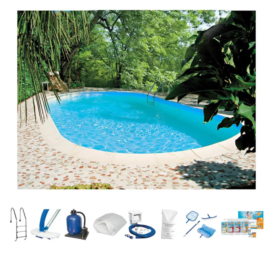 Clear Pool Ovalpool "TAHITI", (Set, 9 tlg.) günstig online kaufen