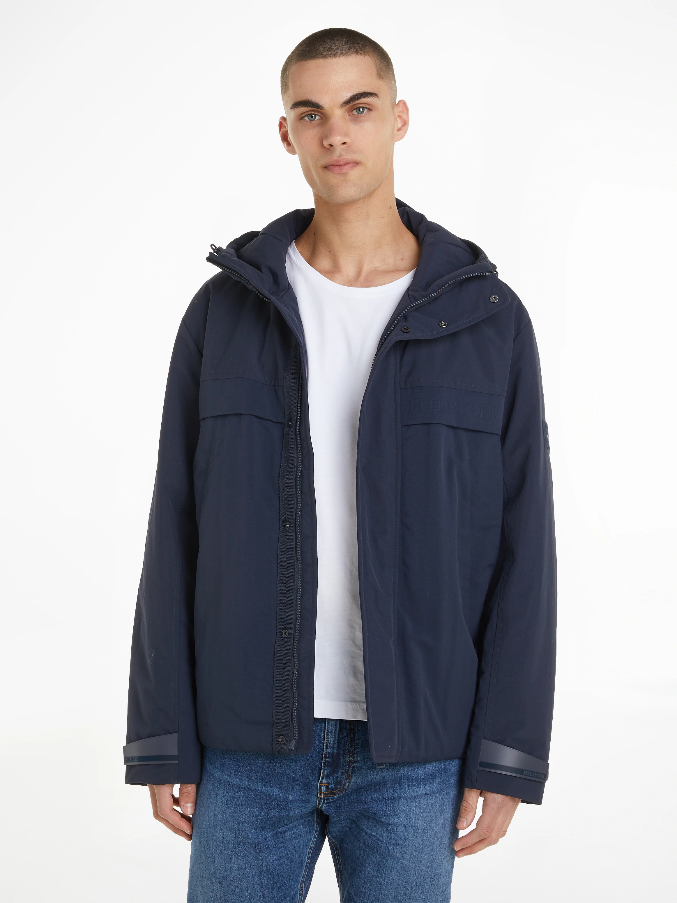 Tommy Hilfiger Outdoorjacke "PORTLAND TEXTURE CLR BLOCK JKT", mit Kapuze günstig online kaufen