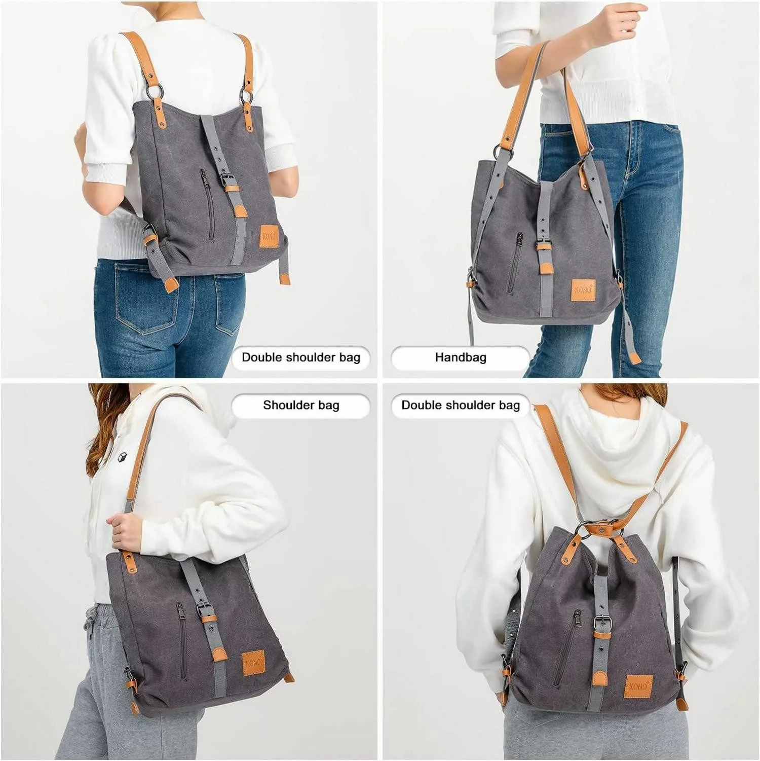 LuxusKollektion Umhängetasche Canvas Rucksack Damen Groß günstig online kaufen