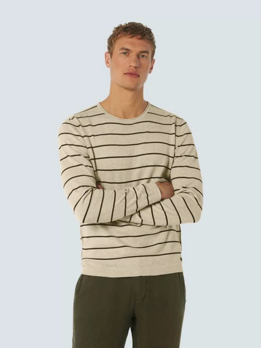 No Excess-Pullover Streifen Beige - Größe XXL günstig online kaufen