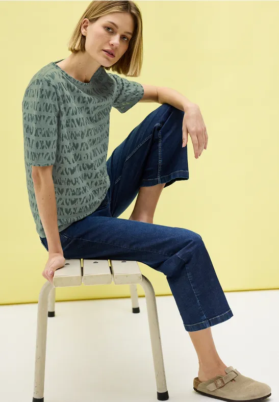 Cecil Print-Shirt, aus elastischem Materialmix günstig online kaufen