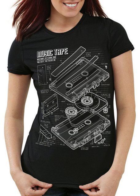 style3 T-Shirt TAPE Kassette disko MC DJ retro musik turntable ndw analog d günstig online kaufen