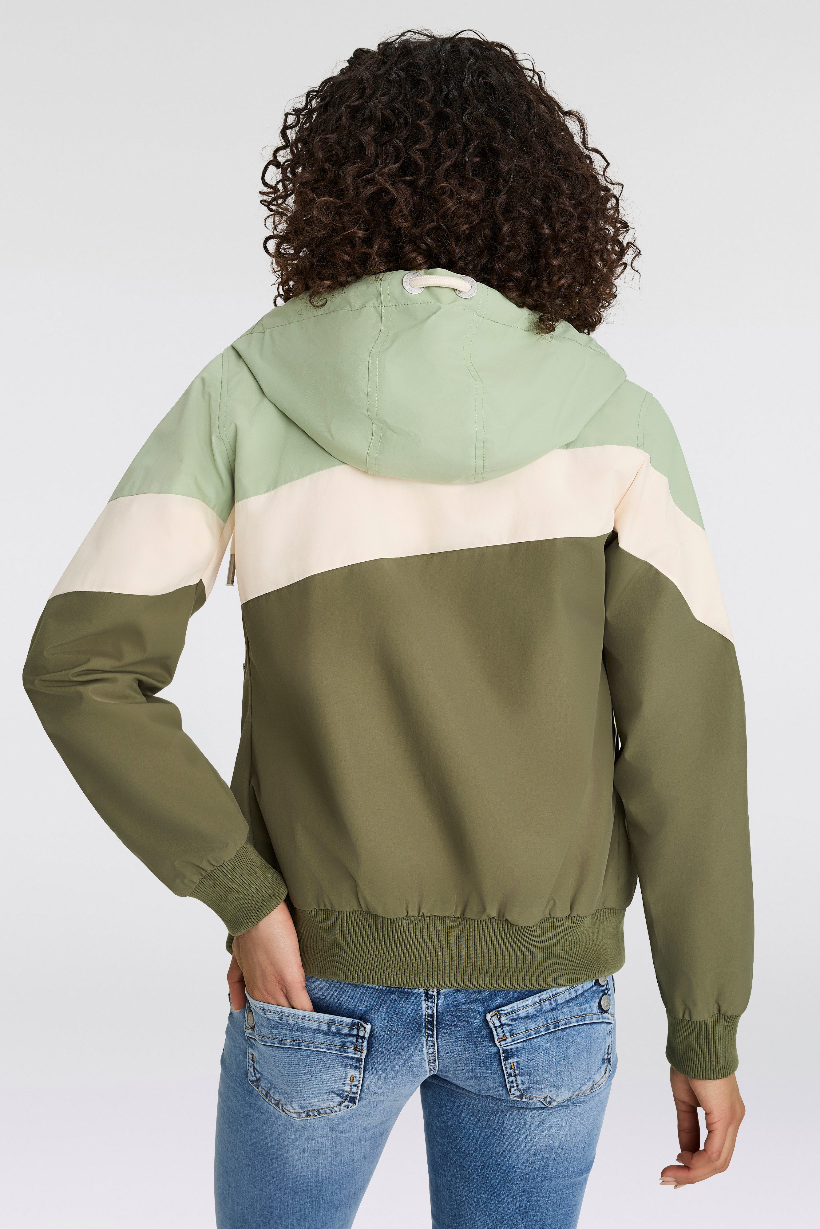 Ragwear Funktionsjacke "NUGGIE OMBRE O", mit Kapuze, Übergangsjacke aus was günstig online kaufen