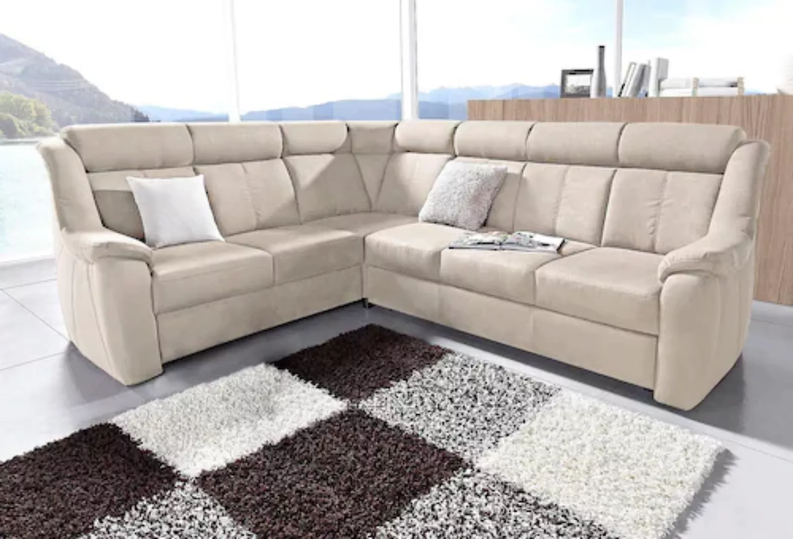 sit&more Ecksofa »Basel L-Form«, wahlweise mit Relaxfunktion günstig online kaufen