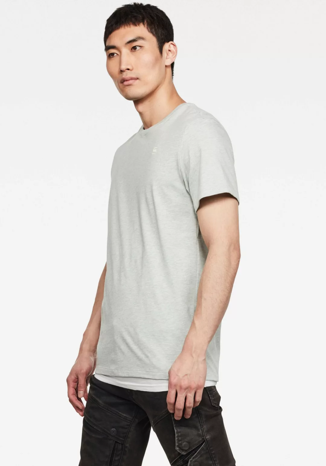 G-star Base-s Ribbed Kurzarm T-shirt L Jadeite Heather günstig online kaufen