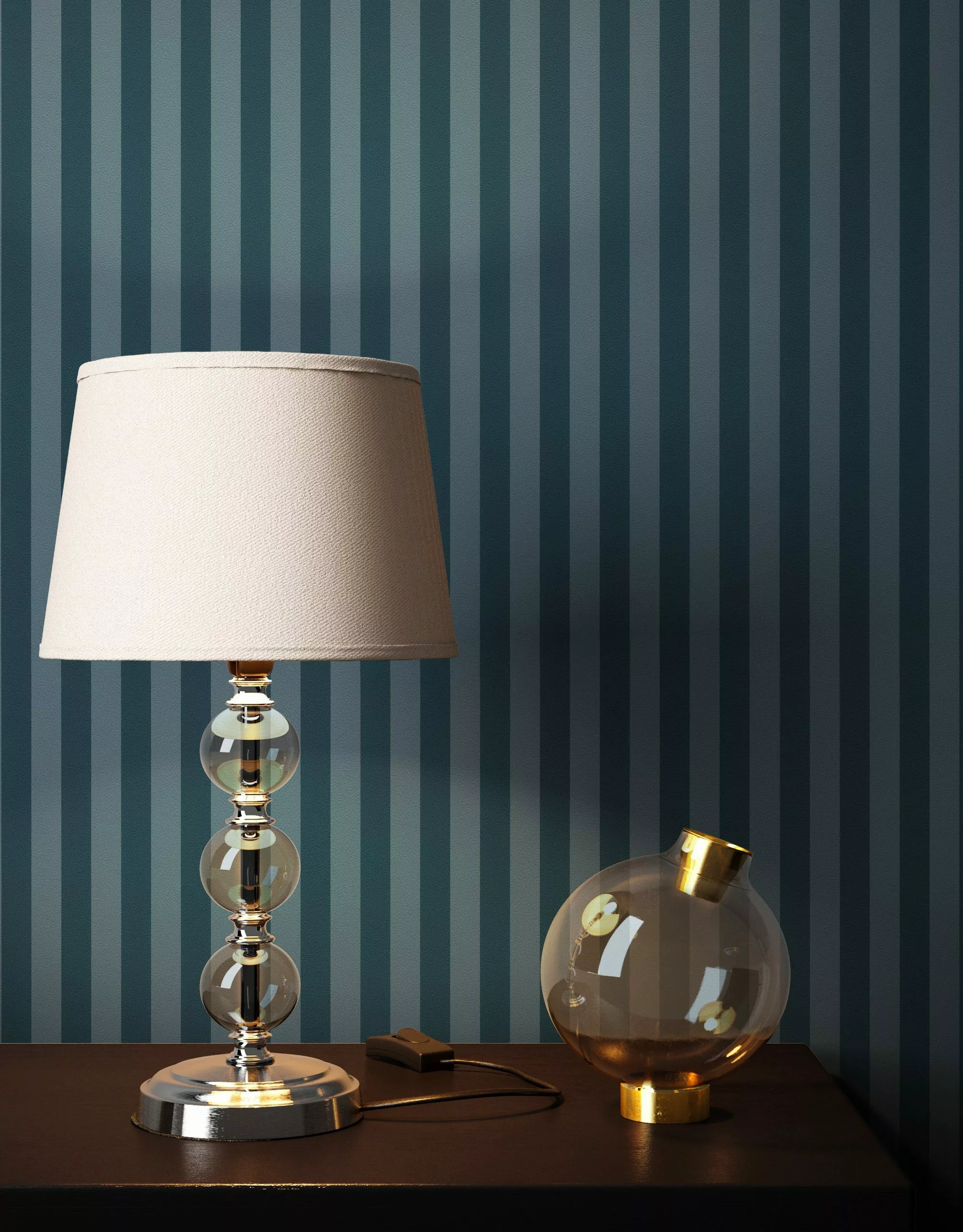 Newroom Vliestapete, Blau Tapete Landhaus Steifen günstig online kaufen