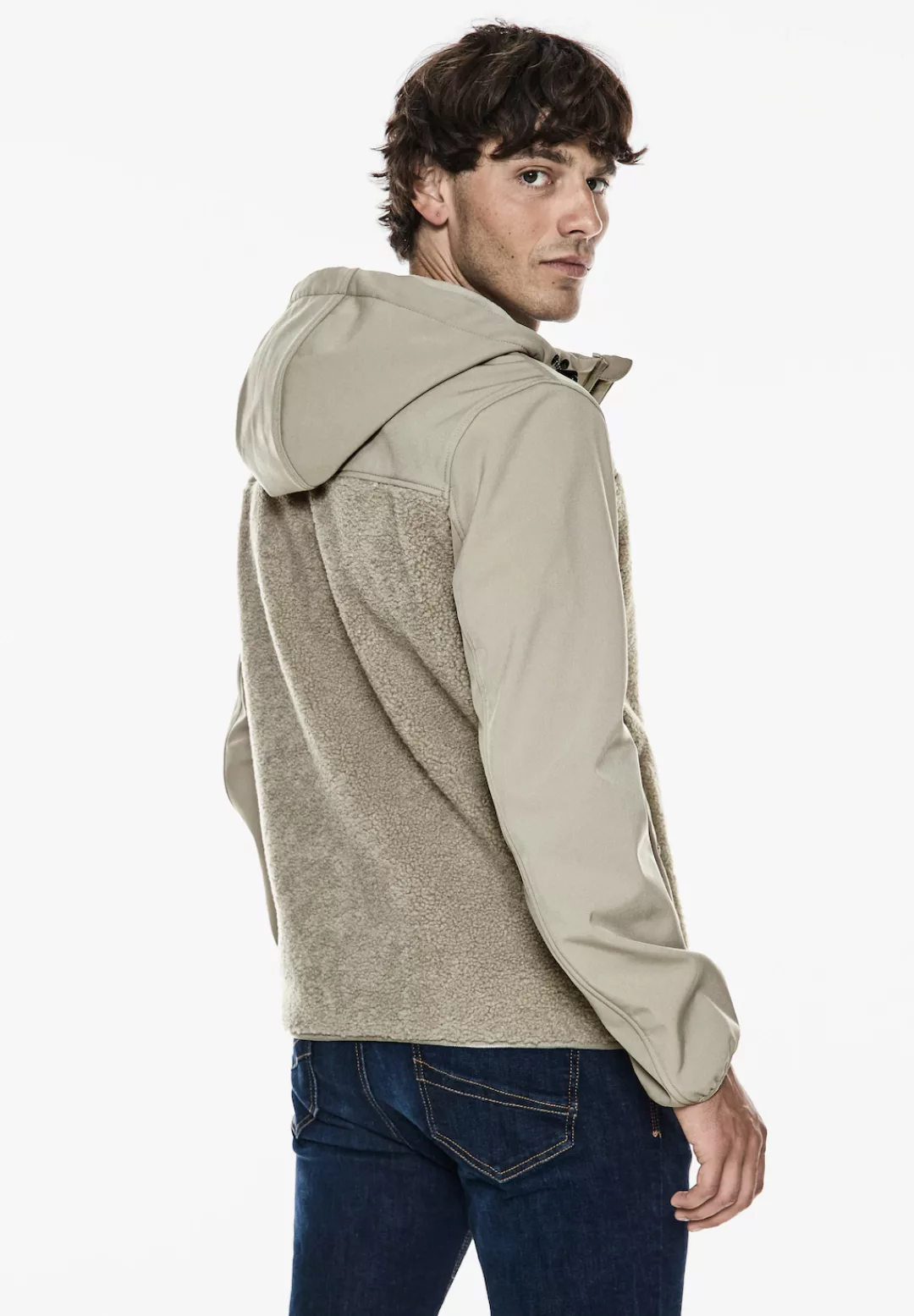 STREET ONE MEN Softshelljacke, mit Kapuze, mit Kapuze günstig online kaufen