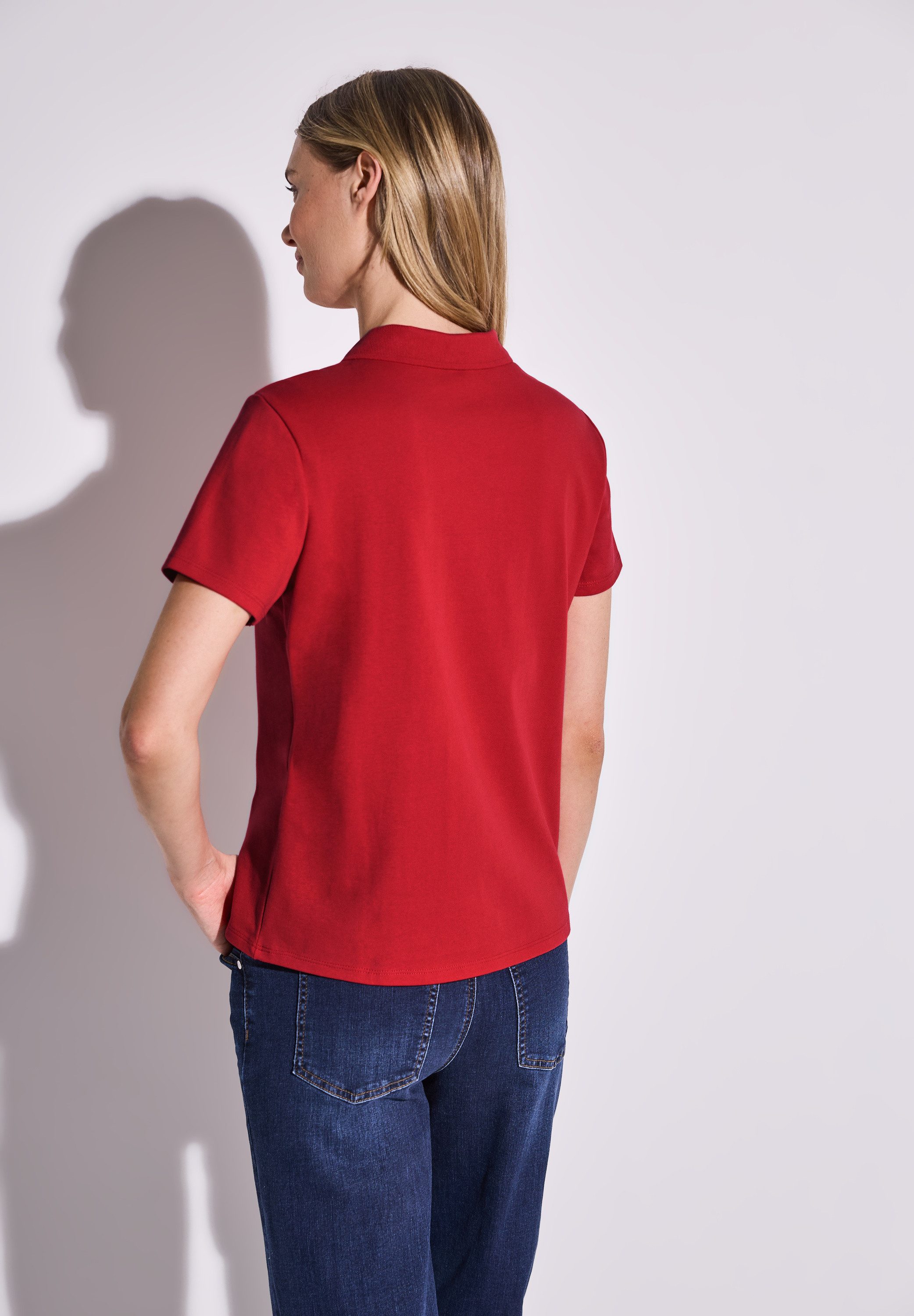 STREET ONE Poloshirt, aus Baumwolle mit Stretchante günstig online kaufen