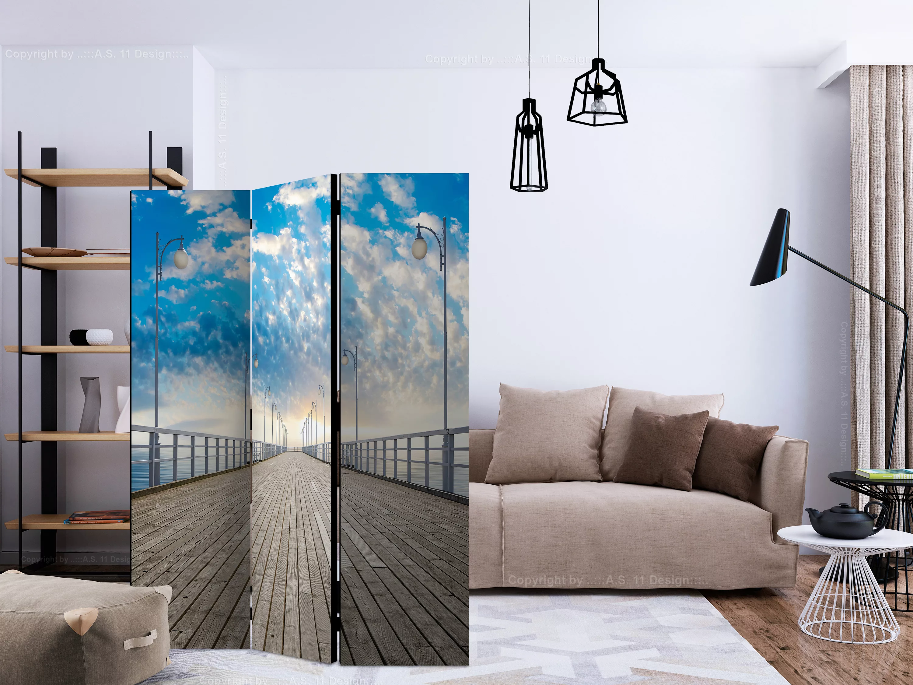 3-teiliges Paravent - The  Pier [room Dividers] günstig online kaufen