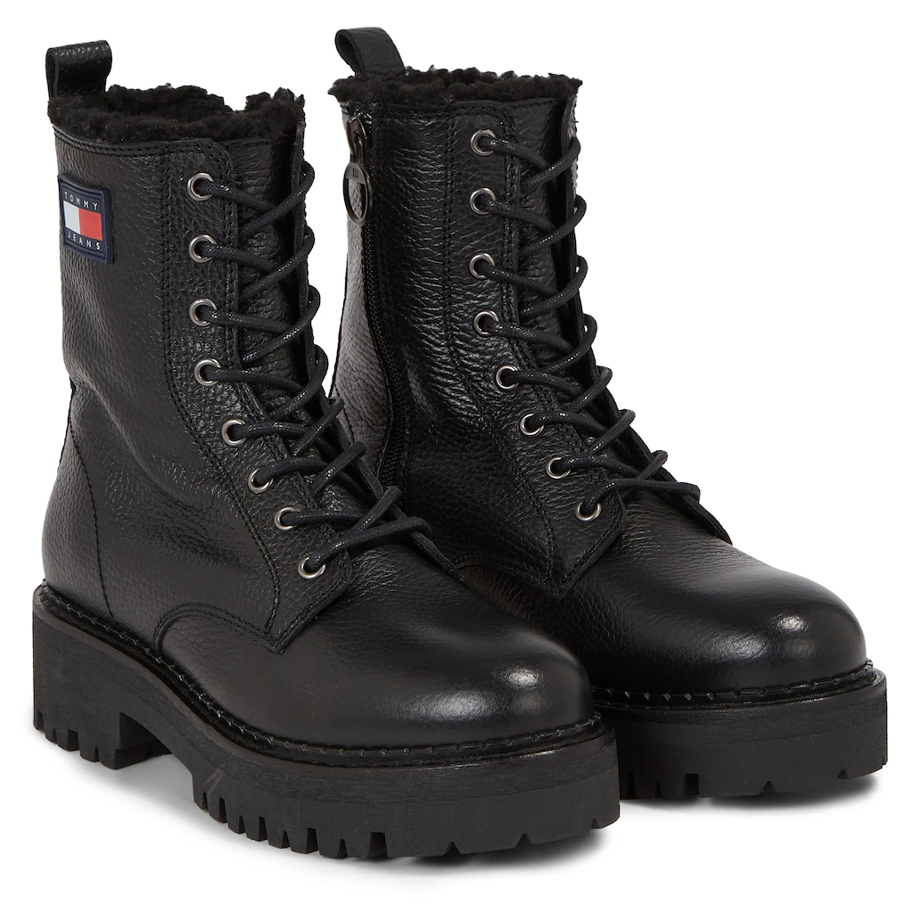 Tommy Jeans Winterstiefelette "TJW URBAN BOOT TUMBLED LTR WL", Blockabsatz, günstig online kaufen