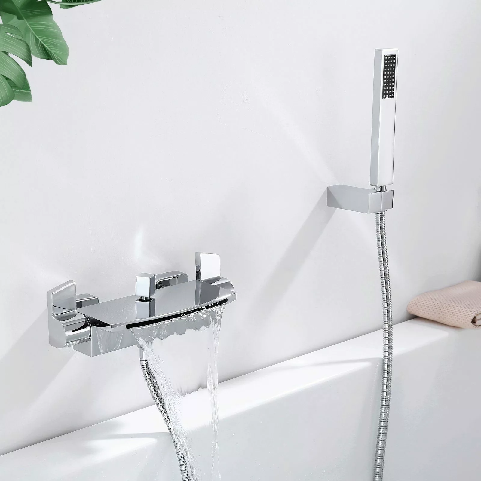 HOMELODY Brausegarnitur mit duschsystem Wannenarmatur wasserfal günstig online kaufen