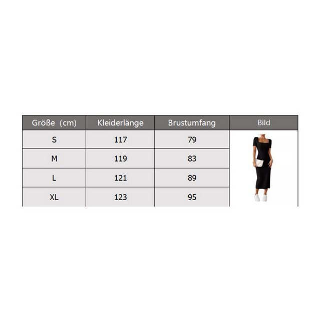 KIKI Maxikleid Langes Damen-Strickkleid mit quadratischem Ausschnitt und Sc günstig online kaufen