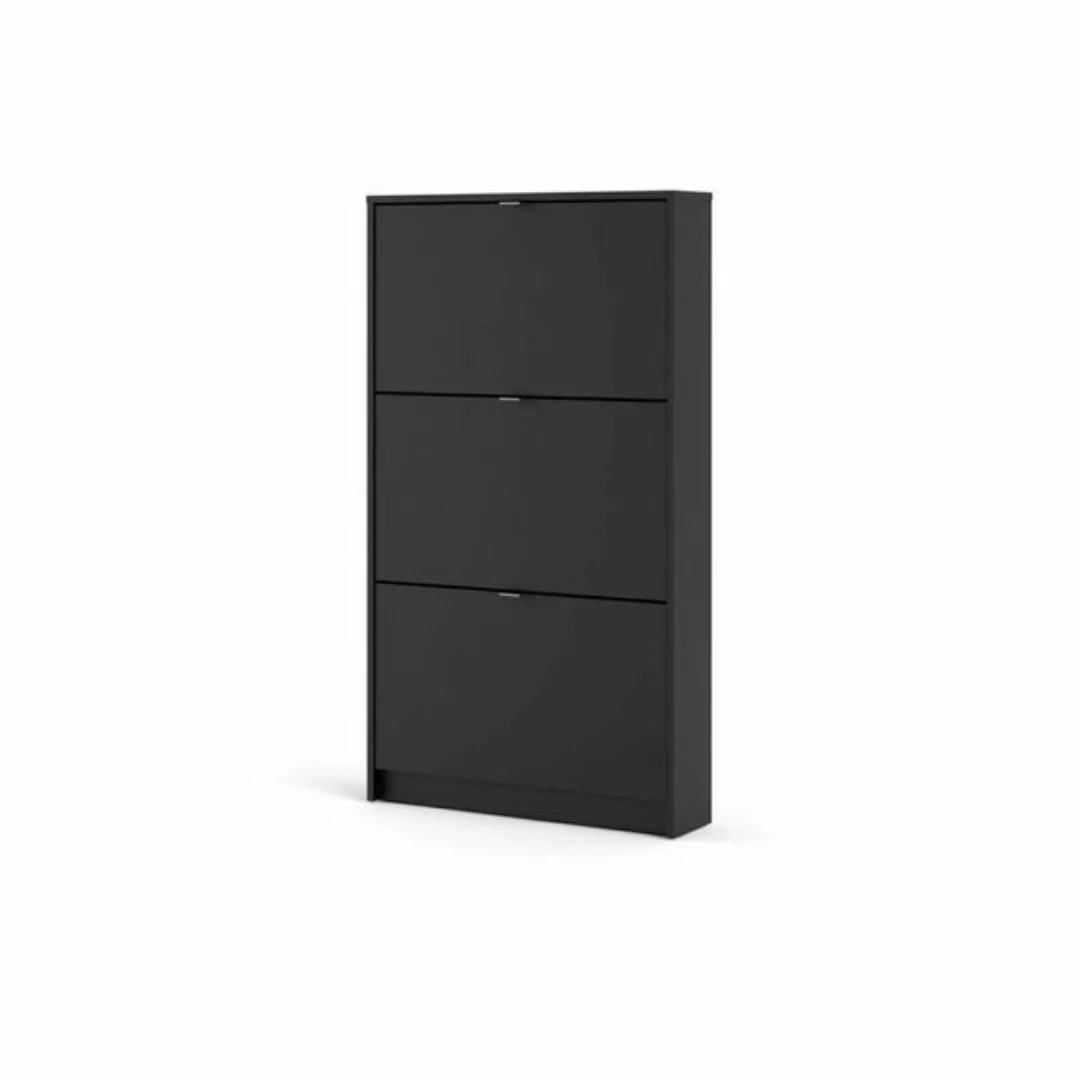 ebuy24 Schuhschrank Shane Schuhschrank 3 Klapptüren 1R schwarz matt. günstig online kaufen