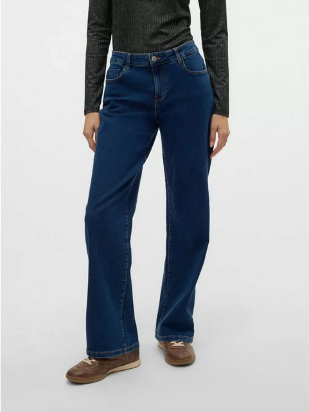 Vero Moda Weite Jeans VMELLY MR WIDE JEANS BLUE NOOS günstig online kaufen