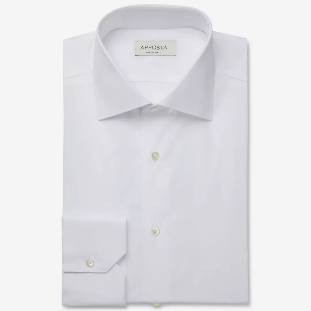 Hemd  einfarbig  weiß 100% reine baumwolle popeline giza 87, kragenform  ha günstig online kaufen