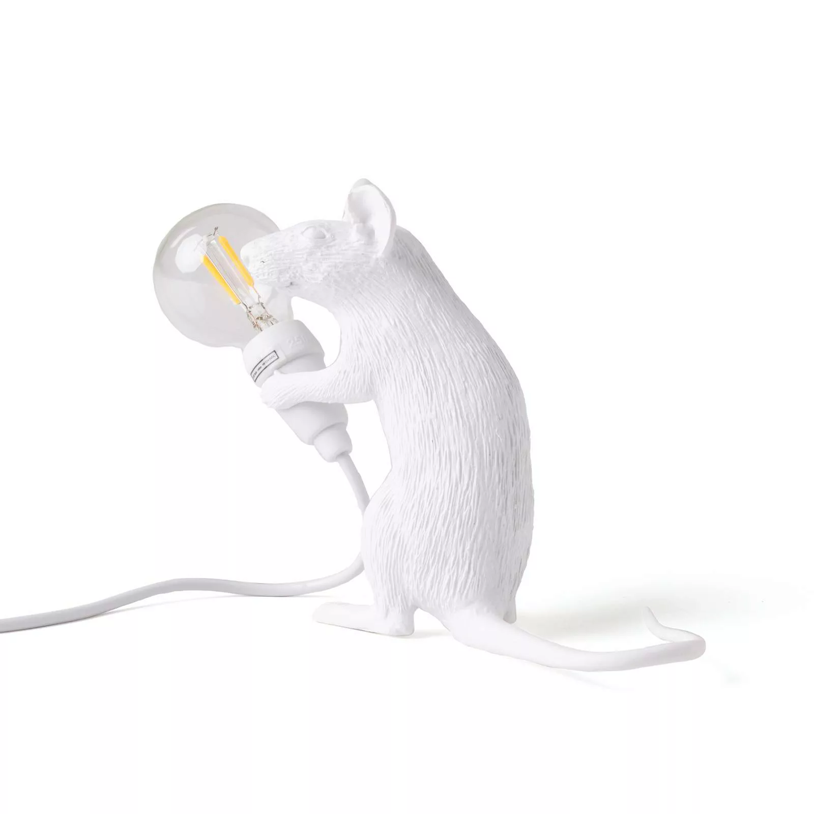 SELETTI Mouse Lamp LED-Dekolampe USB sitzend weiß günstig online kaufen