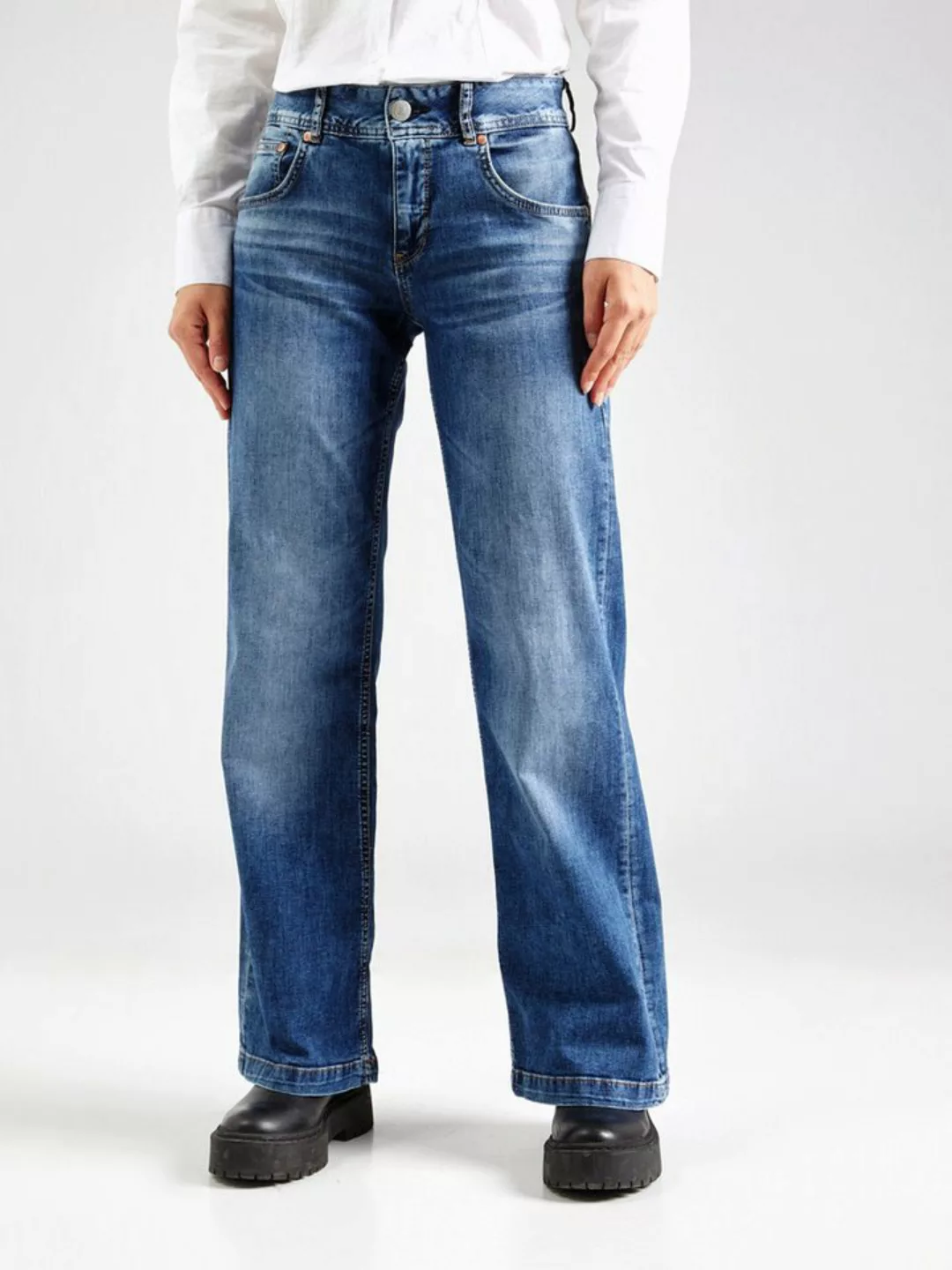 Herrlicher 5-Pocket-Jeans Edna Recycled Denim Light im Flared Fit günstig online kaufen