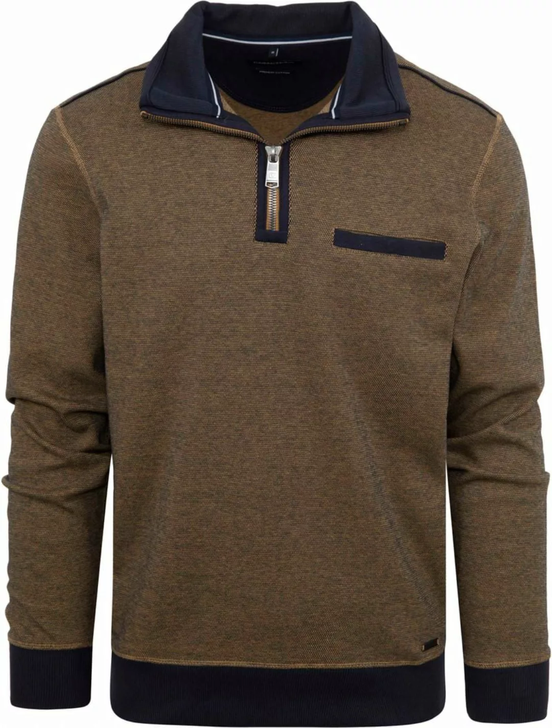 Casa Moda Halfzip-Pullover Ockergelb - Größe XL günstig online kaufen