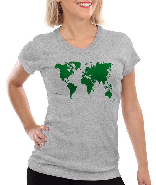 style3 T-Shirt Sheldon World Map Weltkarte big welt geo the big bang theory günstig online kaufen