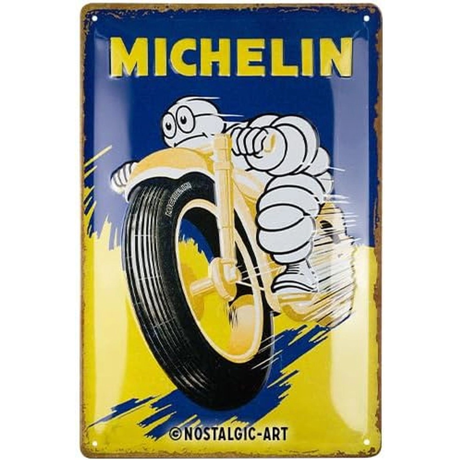 Nostalgic-Art Blechschild 20 x 30cm - Michelin - Motorcycle Bibendum günstig online kaufen