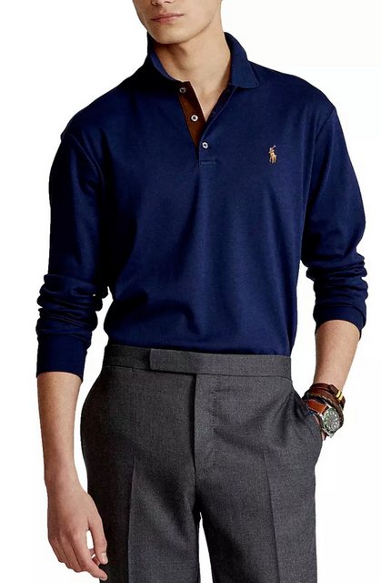 Polo Ralph Lauren Langarm-Poloshirt Luxury Pima Cotton Slim Fit Besonders w günstig online kaufen