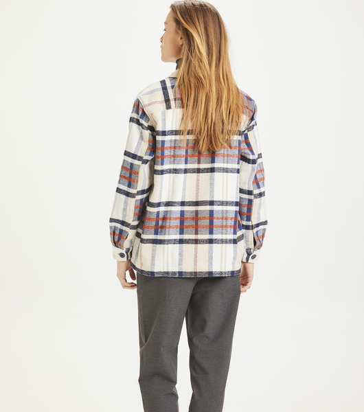 Flanellhemd Damen - Lillian Flannel Overshirt Pixel Check - Aus Bio-baumwol günstig online kaufen