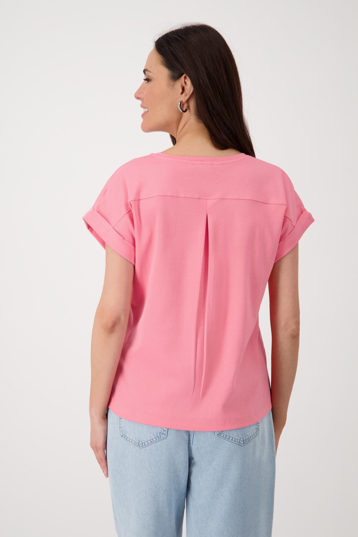 Monari Rundhalsshirt, mit Ärmelaufschlag günstig online kaufen