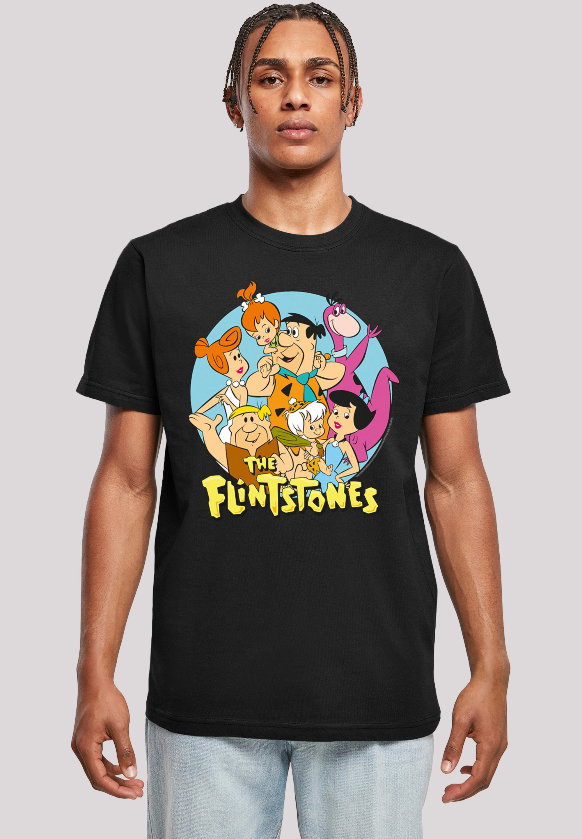 F4NT4STIC T-Shirt "Die Familie Feuerstein Group Circle", Print günstig online kaufen