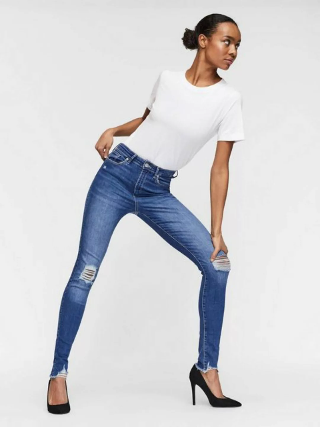 Vero Moda 7/8-Jeans Sophia (1-tlg) Fransen günstig online kaufen