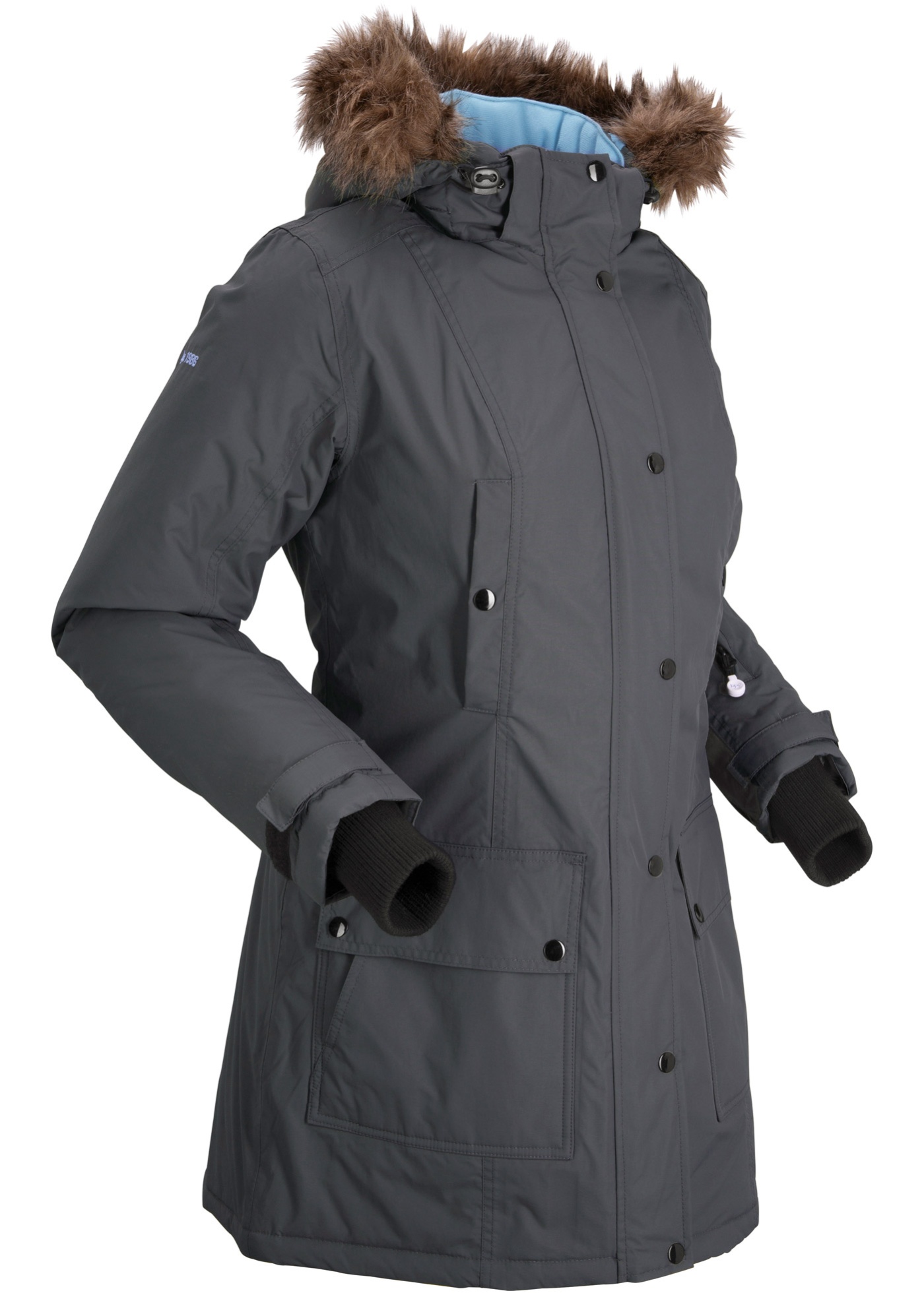 Funktions-Outdoor-Longjacke mit Kapuze, wasserdicht günstig online kaufen