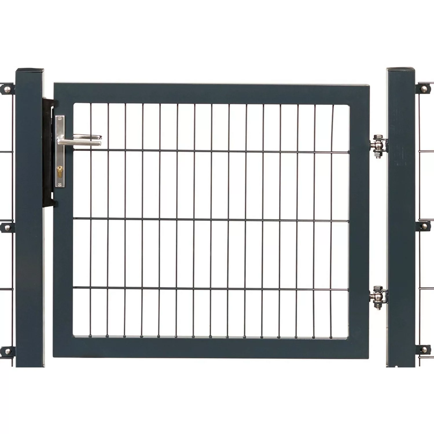 Einzeltor Premium Doppelstabmattenfüllung Anthrazit Rahmen 120 x 100 cm günstig online kaufen