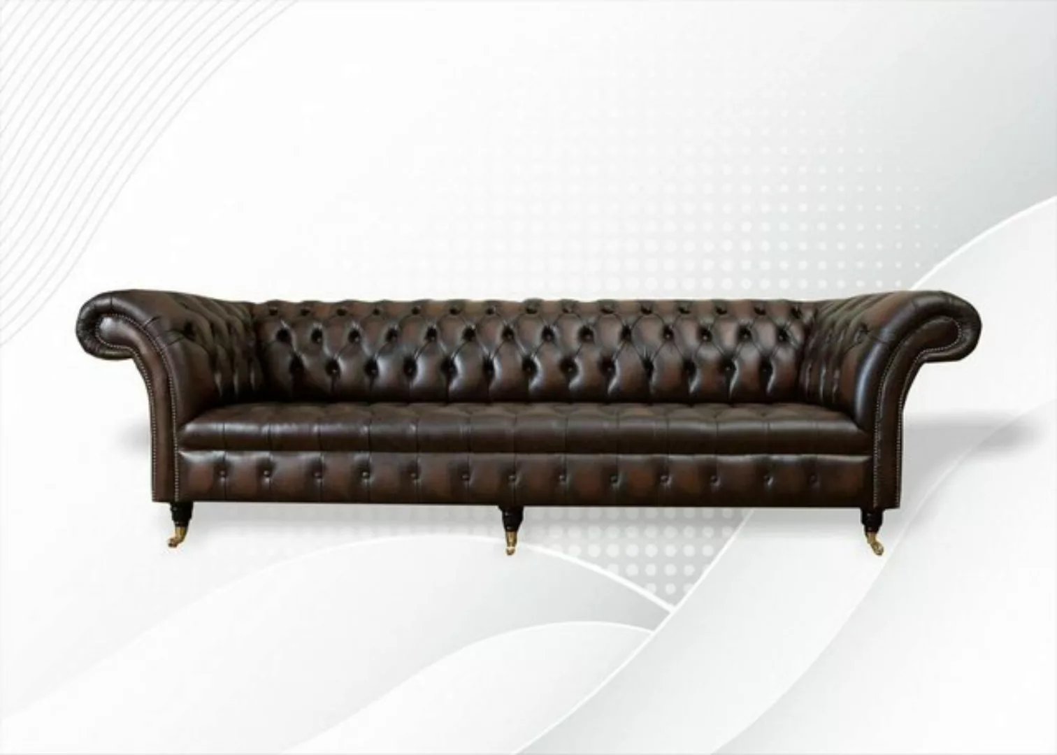 JVmoebel Chesterfield-Sofa xxl Big Sofa Chesterfield 265cm Sofas 4 Sitzer 1 günstig online kaufen